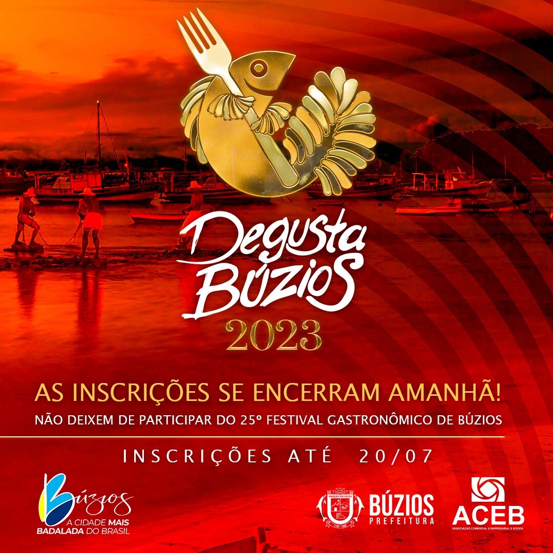 “Degusta Búzios”: Inscrições para participação de restaurantes e bares no maior festival gastronômico da Região dos lagos terminam amanhã
