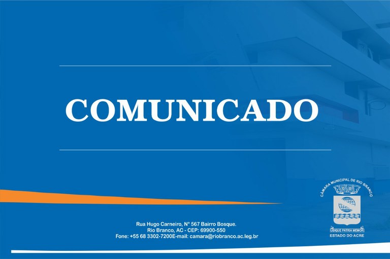 FERIADOS DIAS 14 E 15/11 — Câmara Municipal de Rio Branco