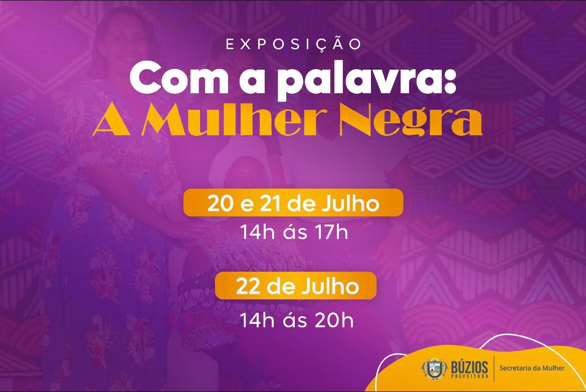 Praça Santos Dumont, em Búzios recebe Exposição “Com a Palavra: a Mulher Negra”