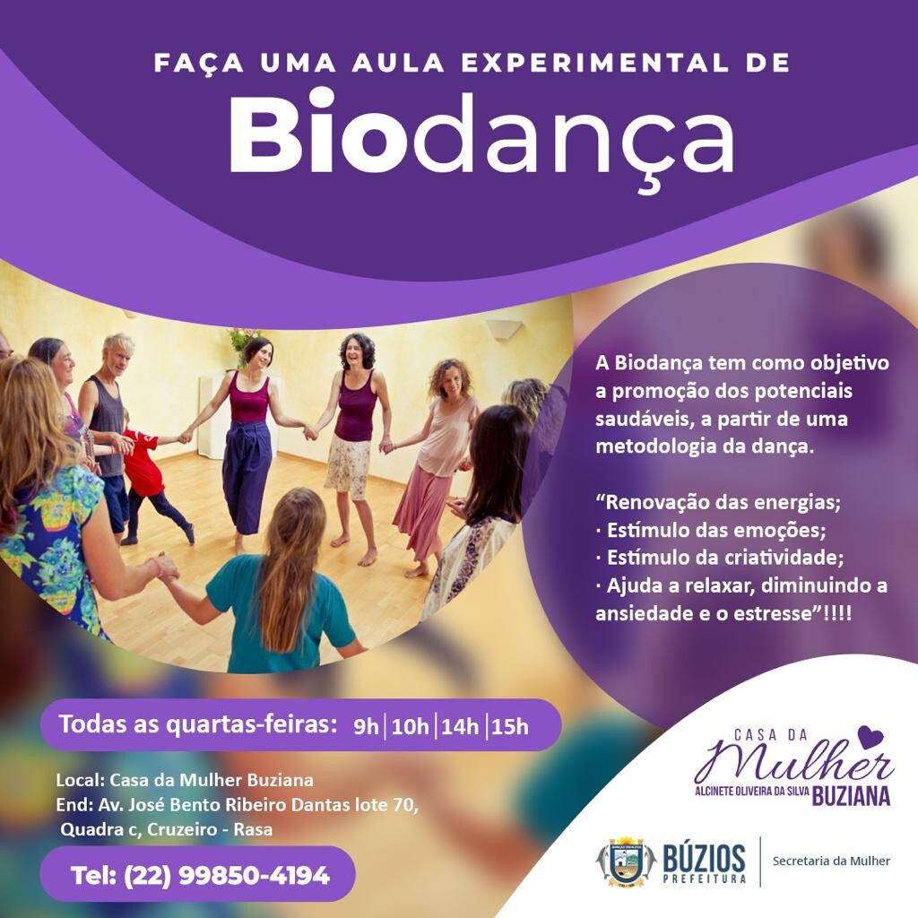 Casa da Mulher Buziana oferece aulas de psicoterapia Biodanza