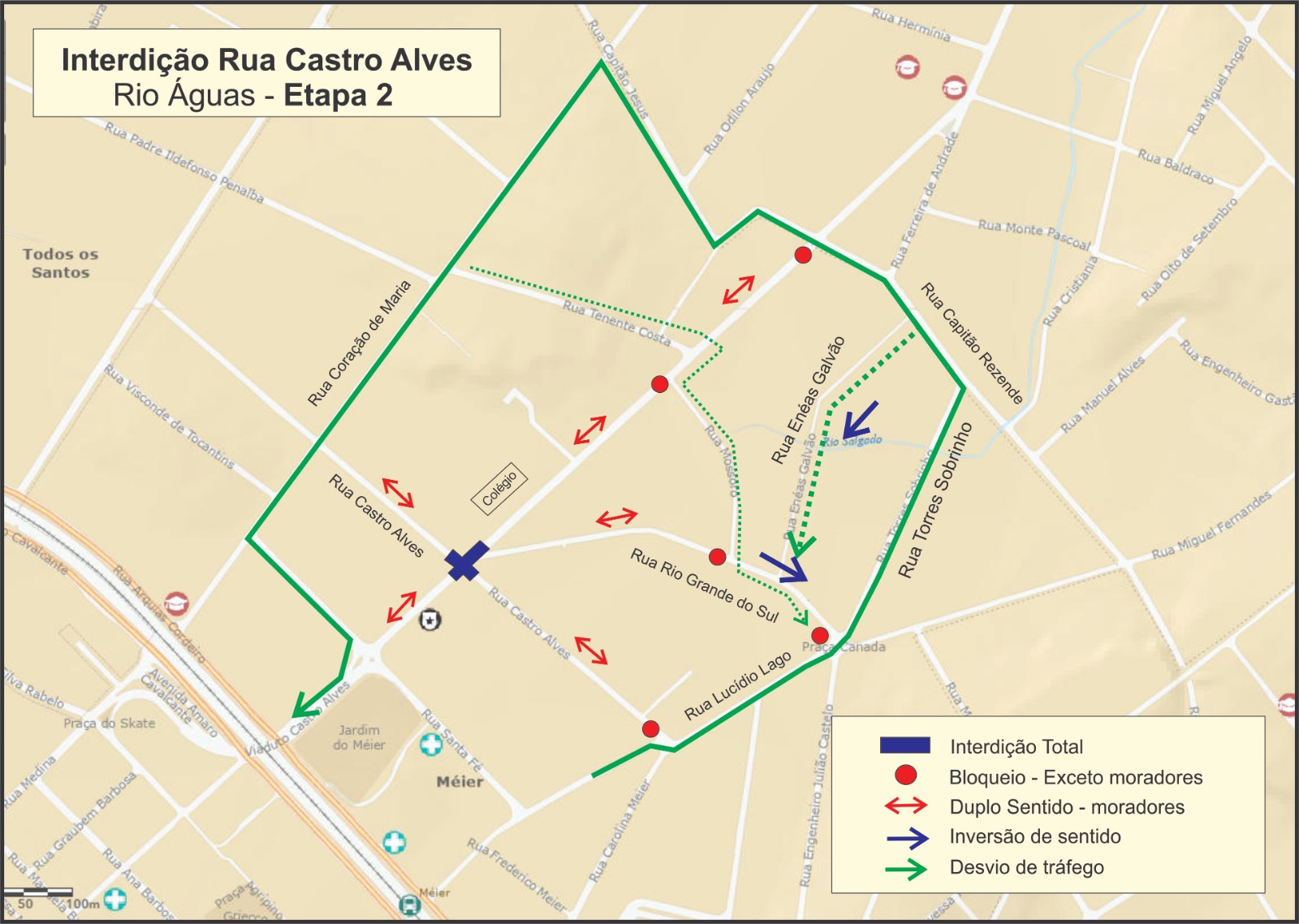 Obra de drenagem interdita ruas e cruzamento no bairro do Méier - Prefeitura da Cidade do Rio de Janeiro