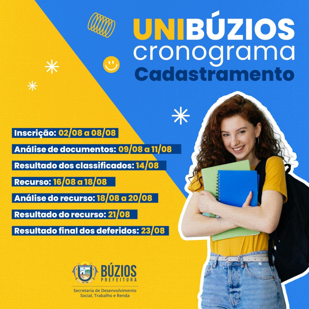Prefeitura De Búzios abre inscrições para novos cadastros no Programa De Assistência Universitária Unibúzios