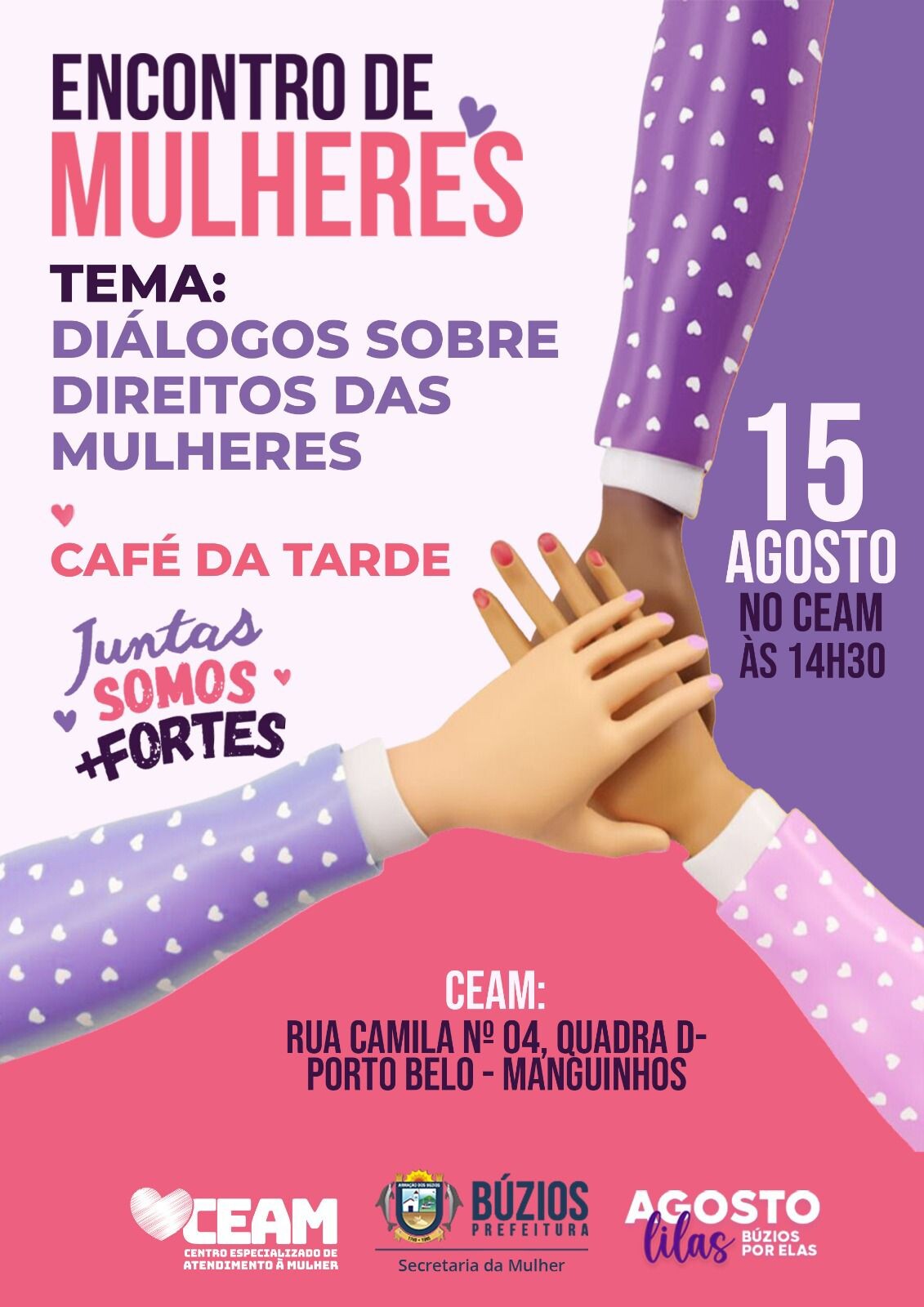 Secretaria da Mulher de Búzios promove “Encontro de Mulheres: Juntas somos + fortes”