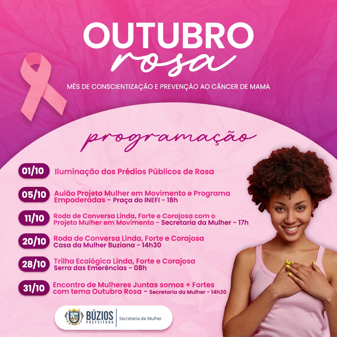 Búzios inicia Campanha “Outubro Rosa” com iluminação nos prédios públicos do município