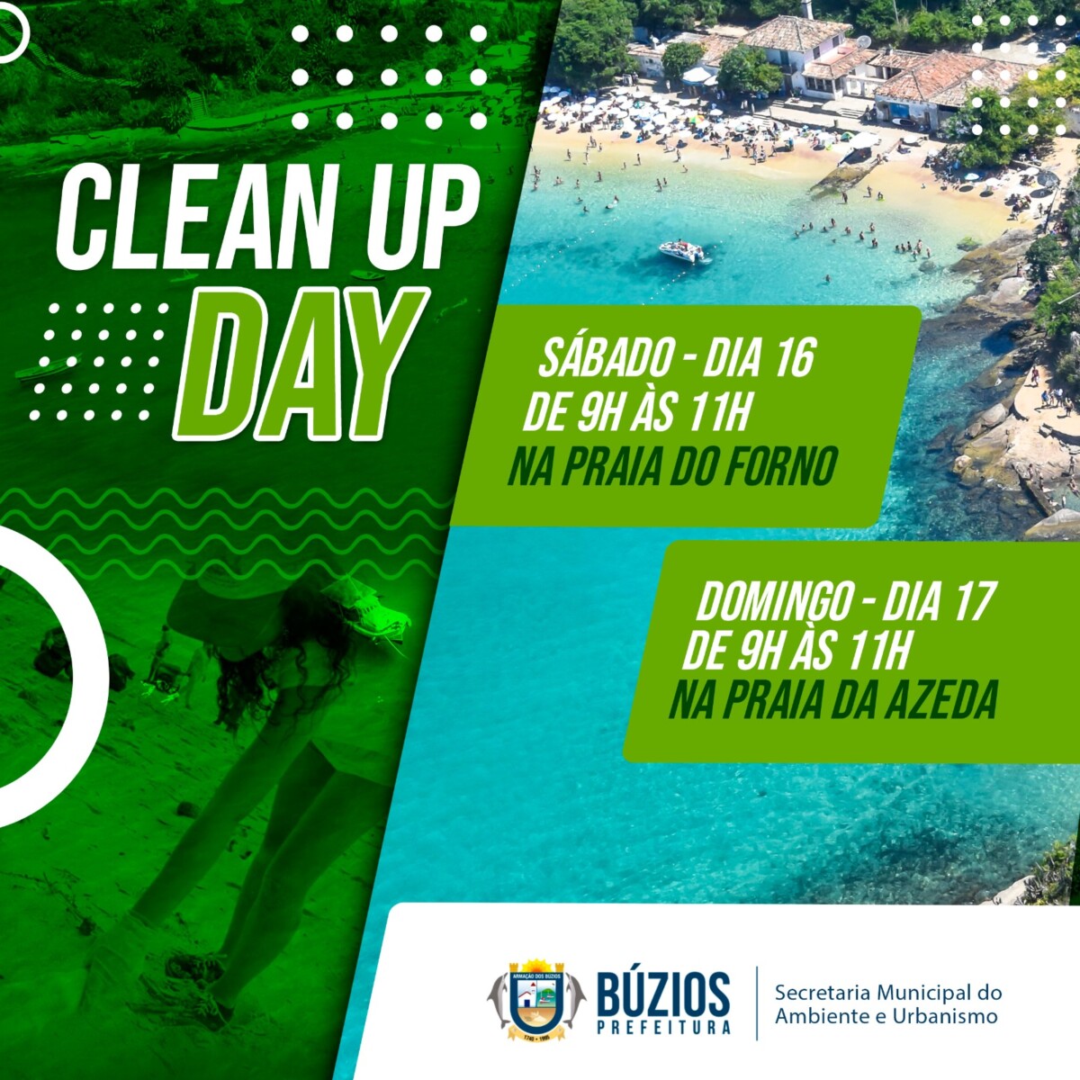 Praias limpas: Búzios promove ações do Dia Internacional de Limpeza de Praia