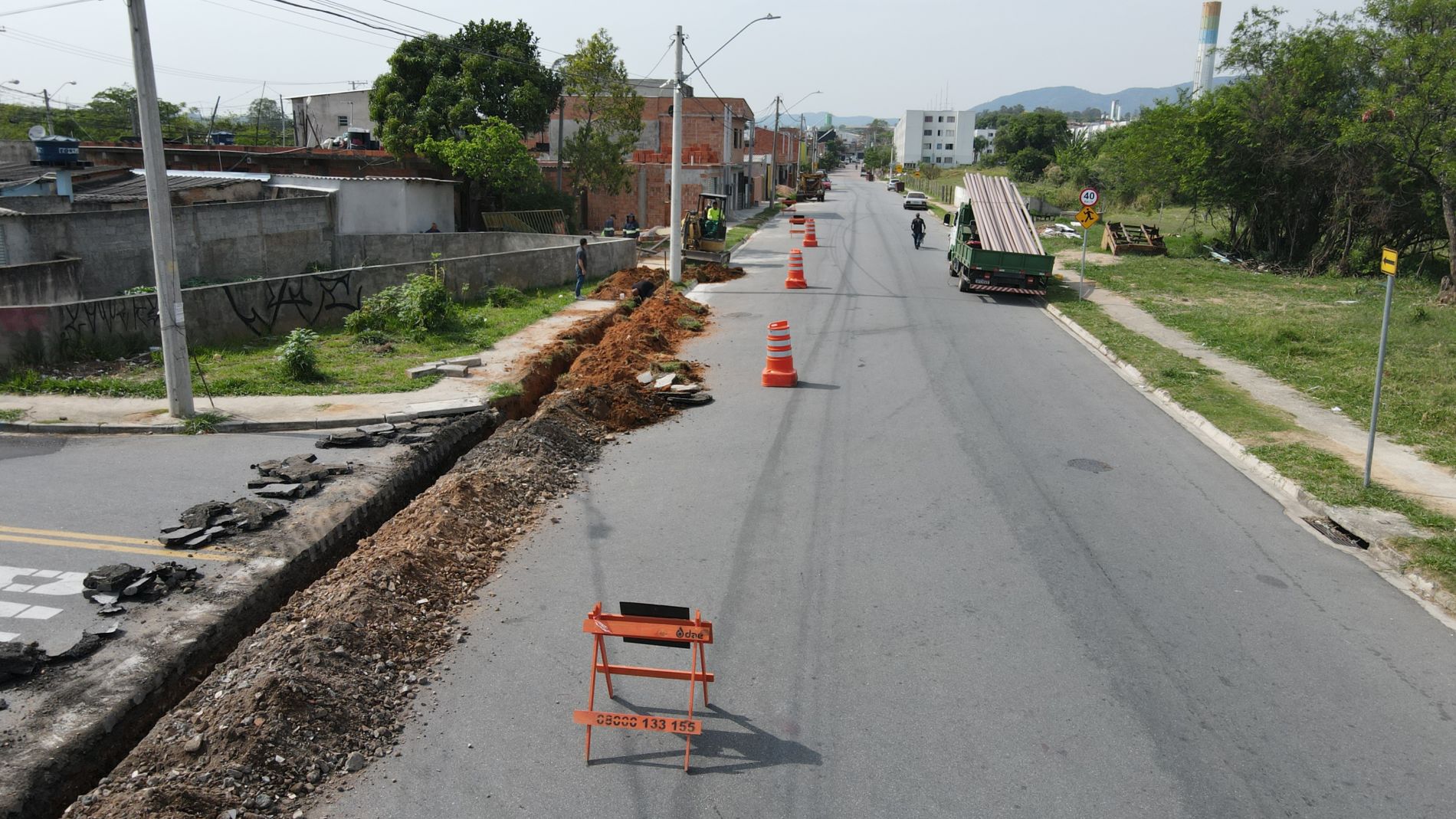 Rua 8, no Novo Horizonte, recebe rede de água da DAE