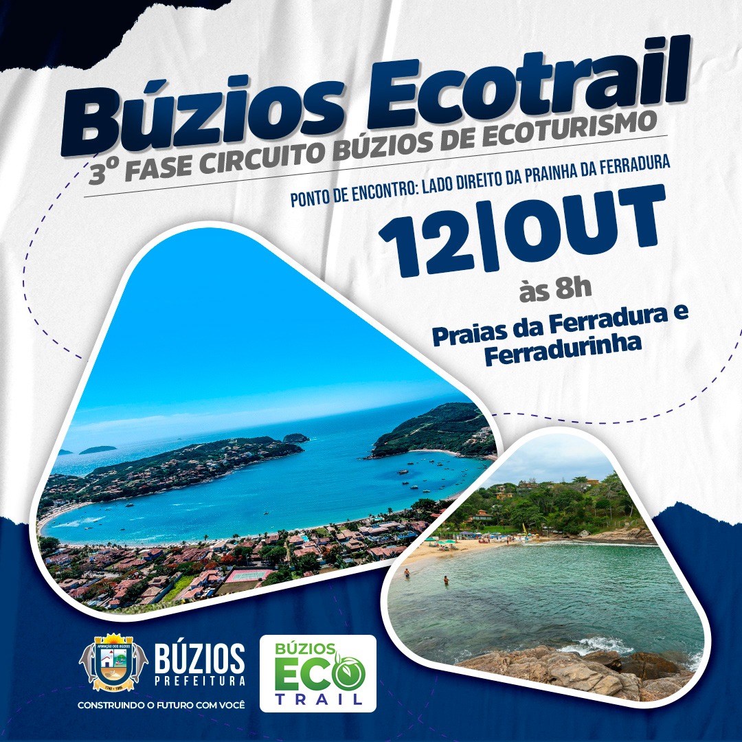 Búzios EcoTrail: 3º fase do Circuito Búzios de Ecoturismo acontece nesta quinta-feira na praia da Ferradura