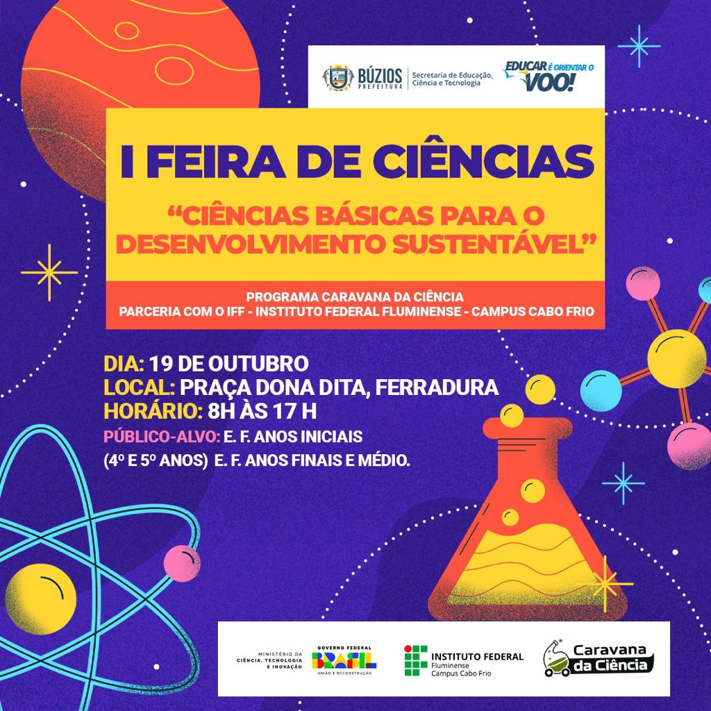 Educação de Búzios participa da I Feira de Ciências do Programa Caravana da Ciência