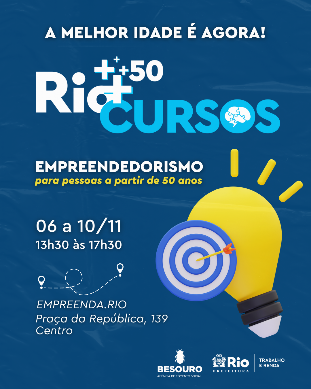Alunos de empreendedorismo do Rio + Cursos 50+ vão ganhar consultoria e pacote gráfico com identidade da marca de seus negócios - Prefeitura da Cidade do Rio de Janeiro