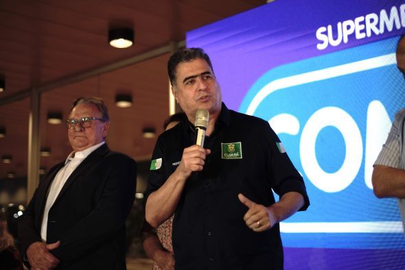 Prefeitura de Cuiab | Prefeito Emanuel Pinheiro celebra abertura da 12 unidade da Rede Comper em Cuiab, gerando 270 novas vagas de emprego